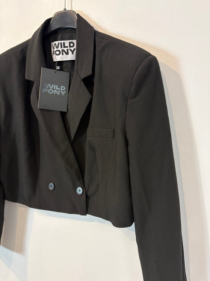 WILD PONY. Conjunto blazer y pantalón pinzas negro