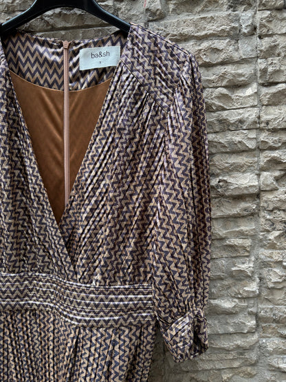 BA&SH. Vestido largo plisado fiesta