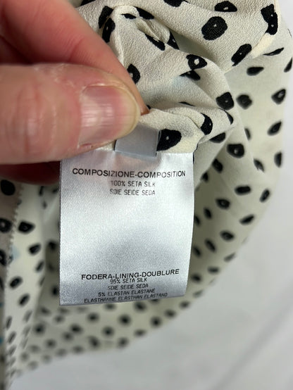 BALENCIAGA. Top seda doble capa asimetrico . T 40