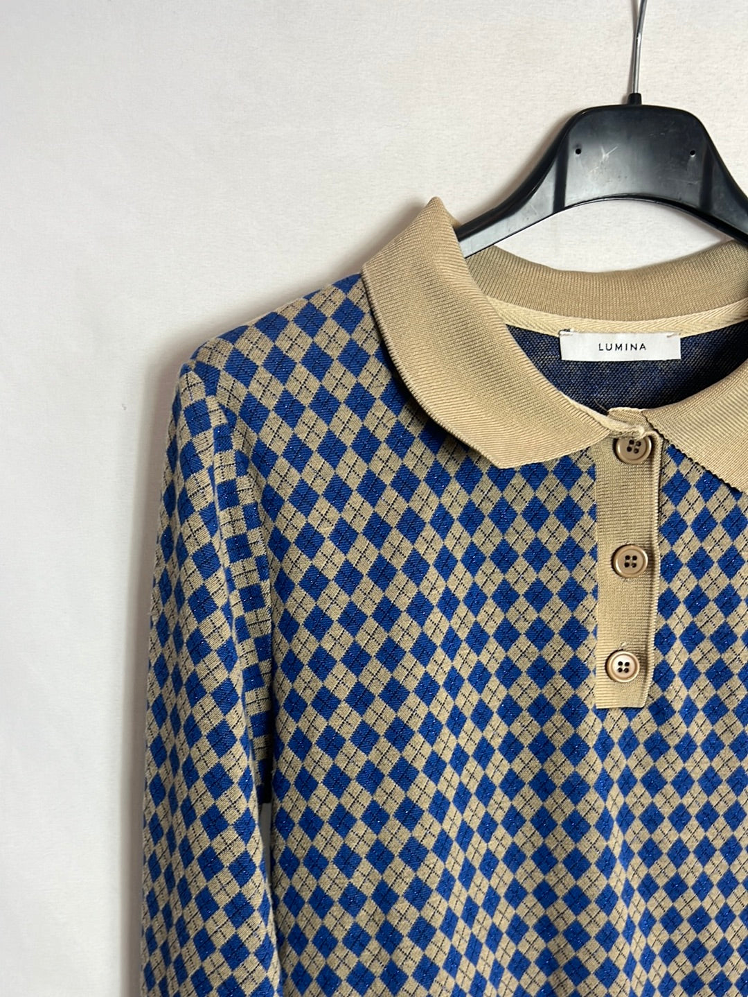 LUMINA. Jersey rombos bicolor. T S