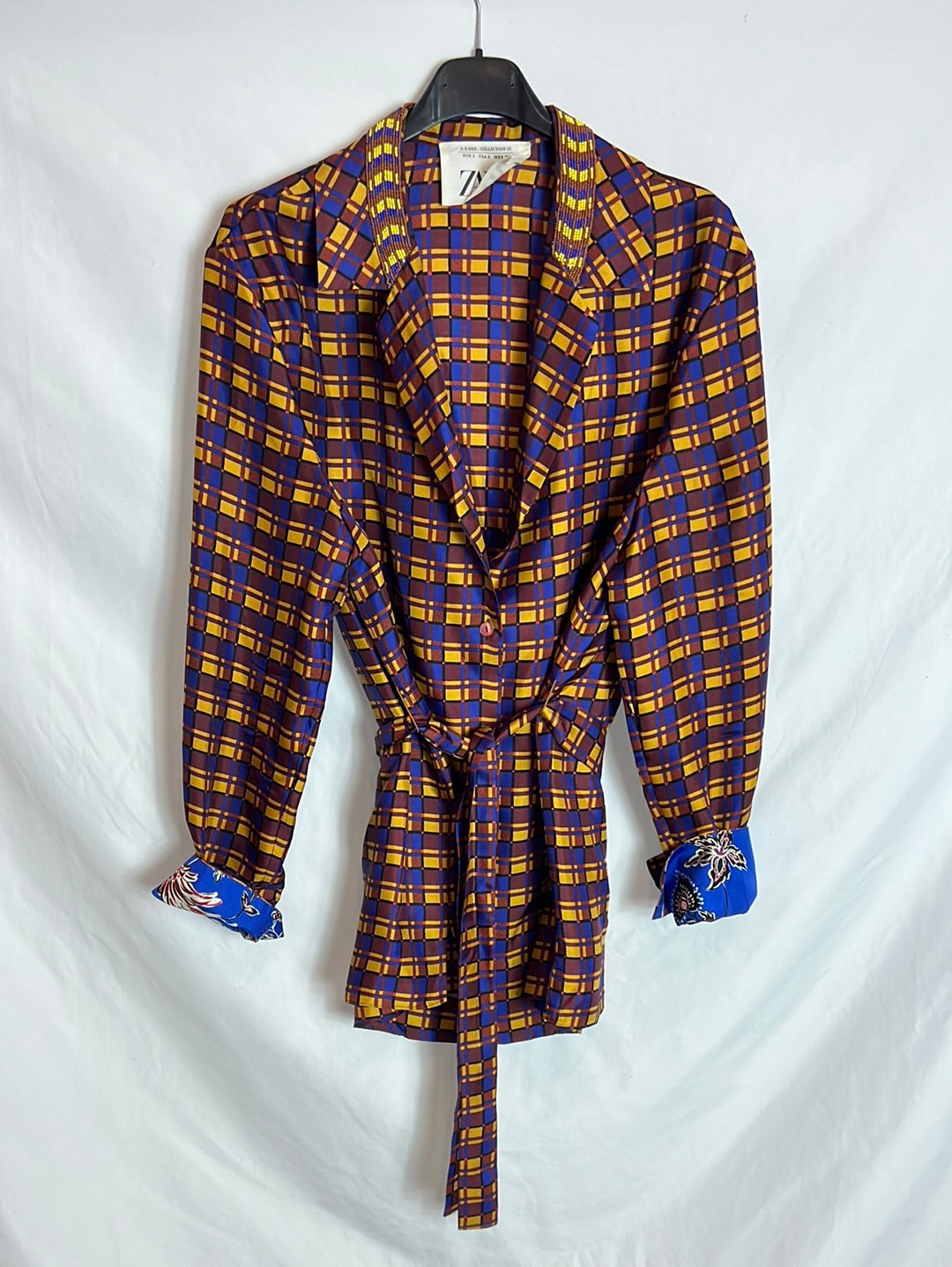 ZARA. Satin printed blouse. TS.