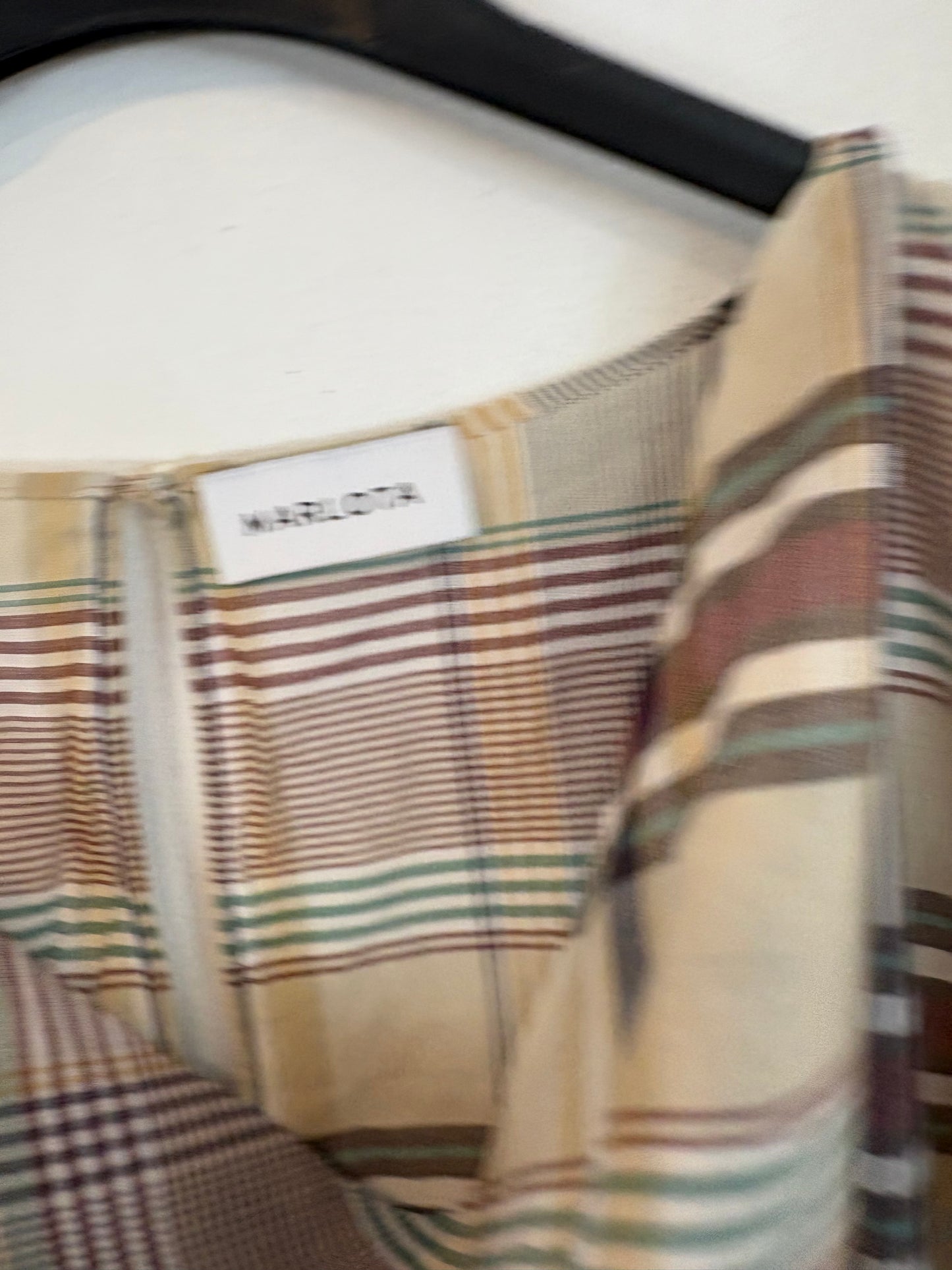 MARLOTA. Vestido largo cuadros textura ligera