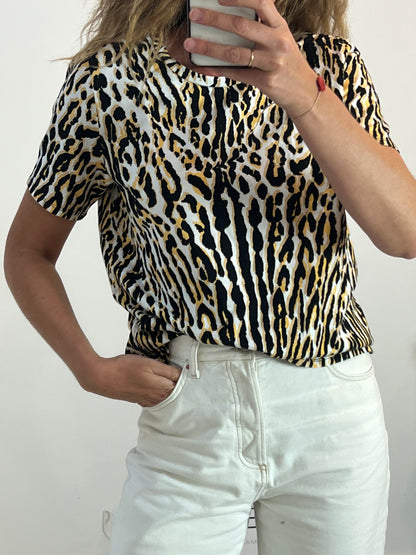 MAJE. Animal print T-shirt size 2(m)
