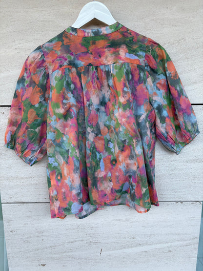 ZARA. Black stretch knit top. TL