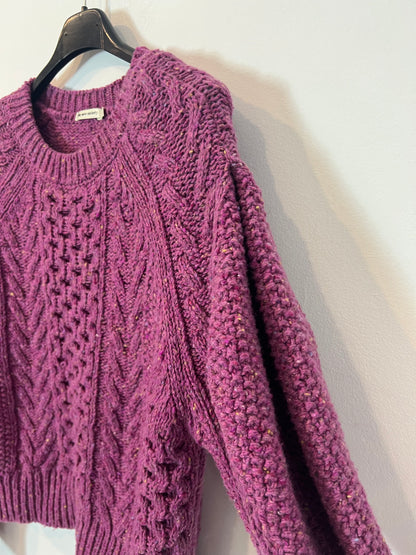 THE NEW SOCIETY. Jersey morado jaspeado. T XS