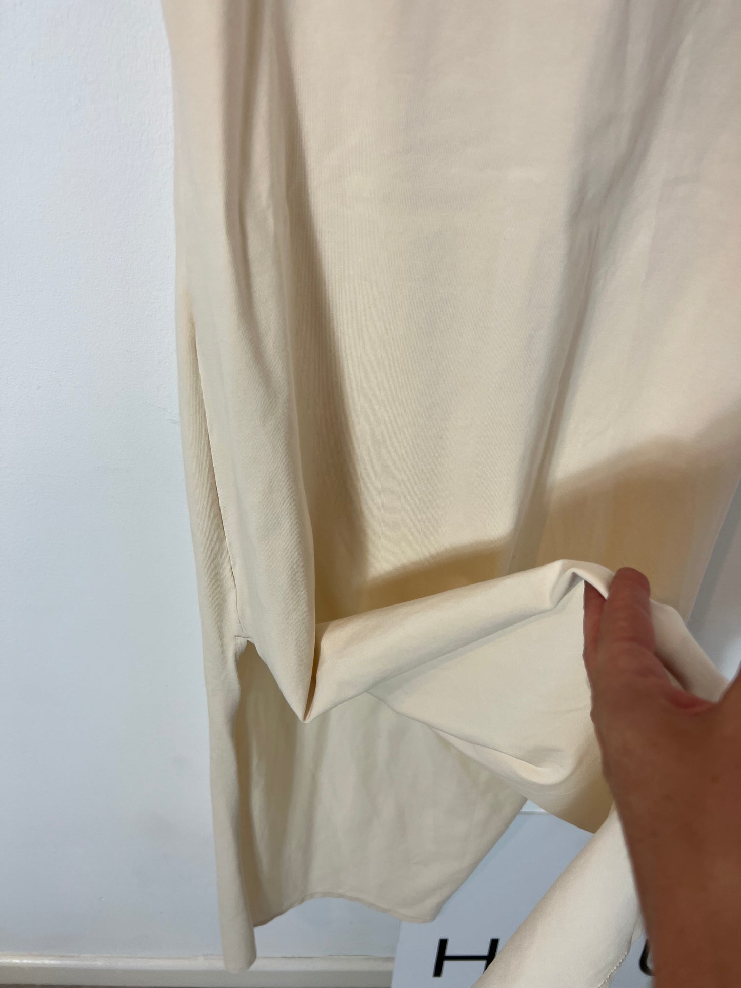 SEZANE. Beige midi dress with bow T.xs