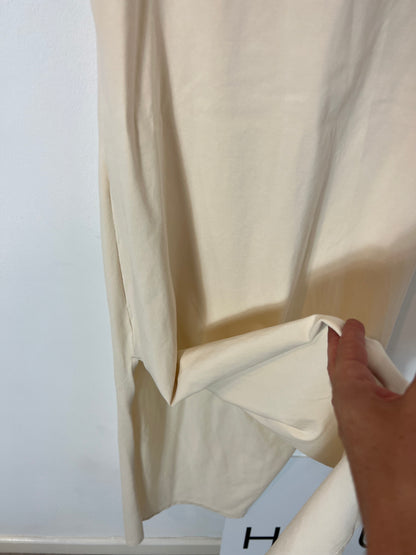 SEZANE. Beige midi dress with bow T.xs