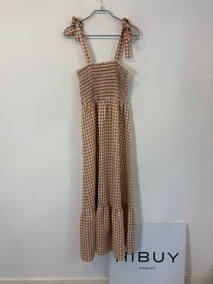 Vestido largo vichy