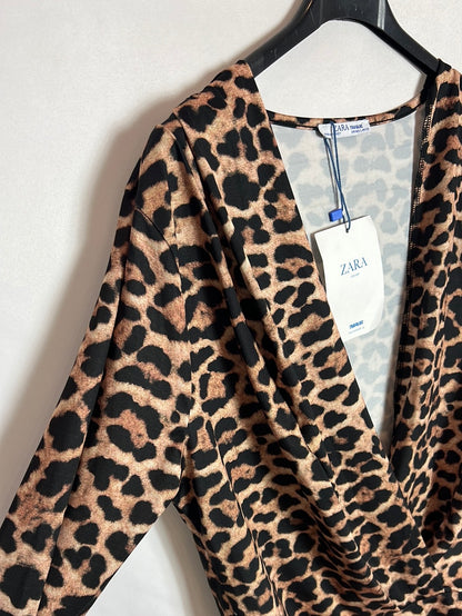 ZARA. Boby elástico animal print T.l