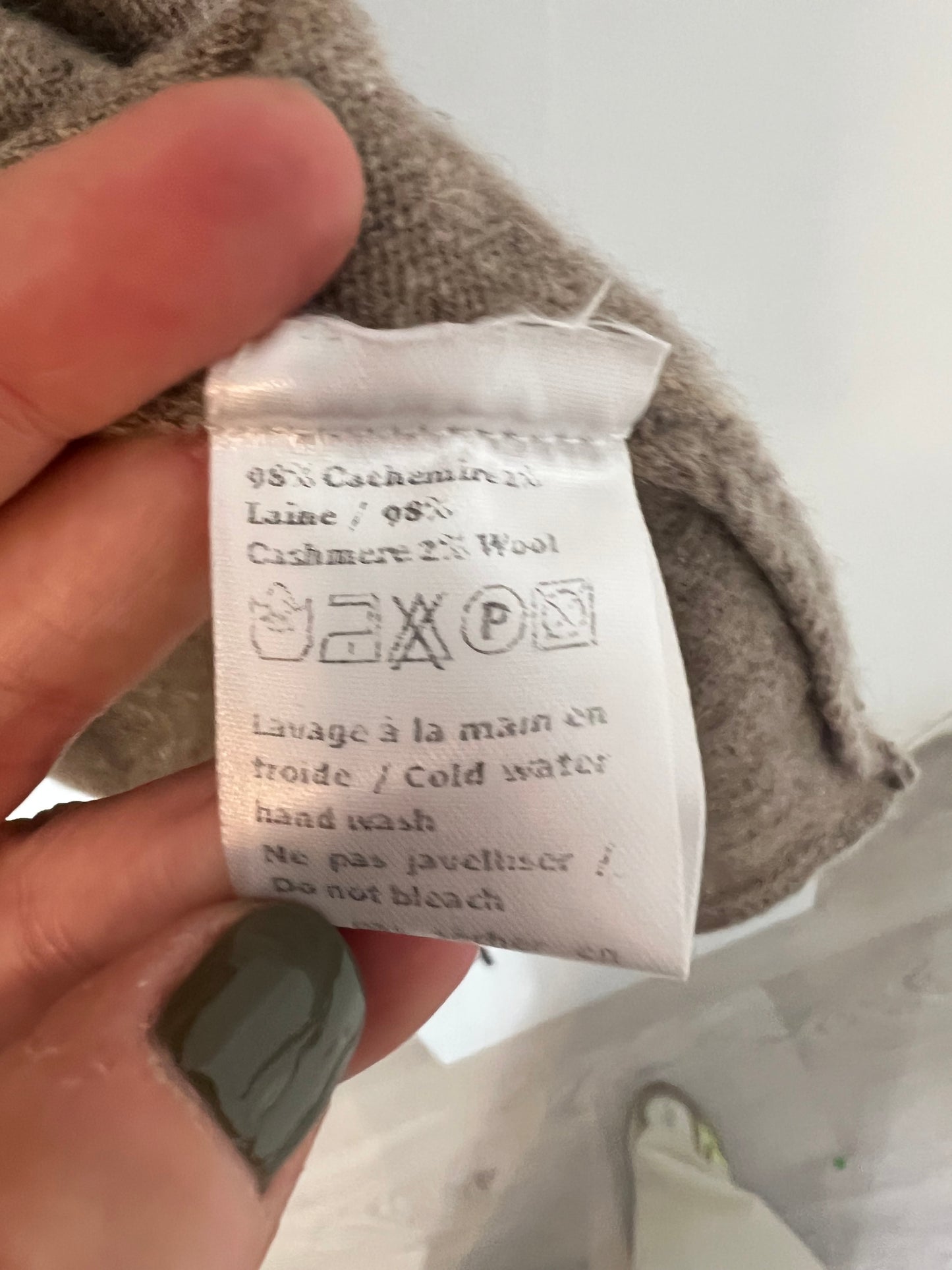 MARIA DE LA ORDEN. capa punto beige  cashmere TU(S)