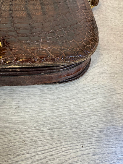 OTRAS. Bolso piel vintage cocodrilo