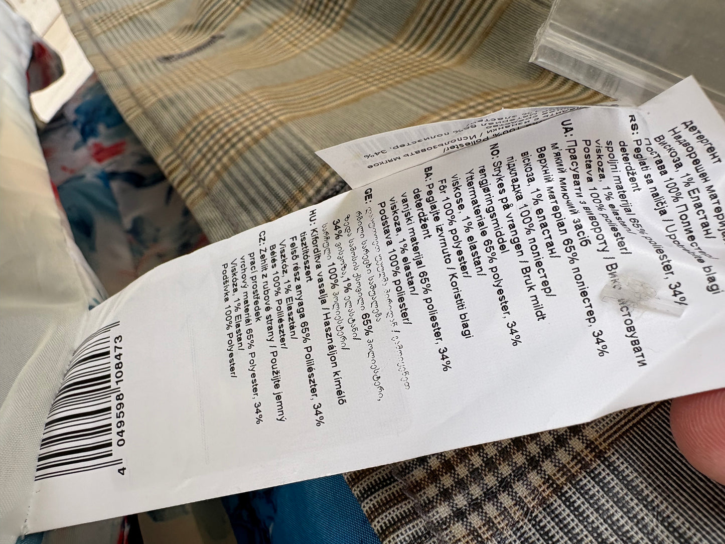 TAIFUN. Gabardina cuadros