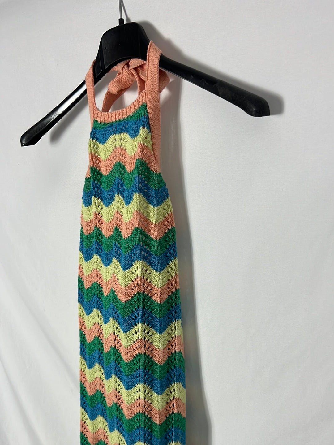 STRADIVARIUS. Vestido corto croché T.xs