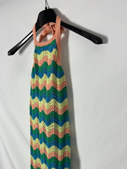 STRADIVARIUS. Vestido corto croché T.xs