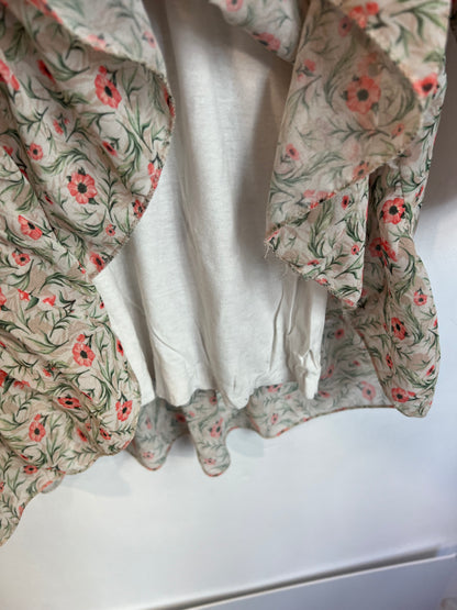 SENSE. Vestido corto vaporoso flores. T S/M