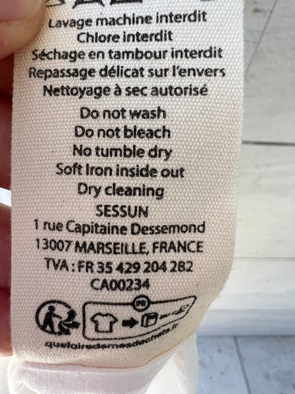 SESSÚN. Vestido beige bordado  T.s