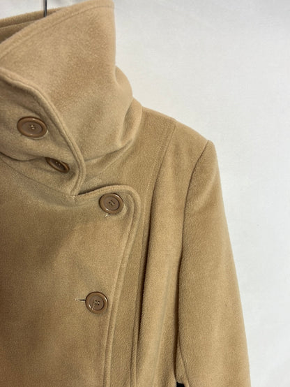 BIMBA Y LOLA. Abrigo beige paño. T S