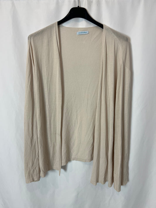 RENATTA&GO . Cárdigan beige fluido. T U