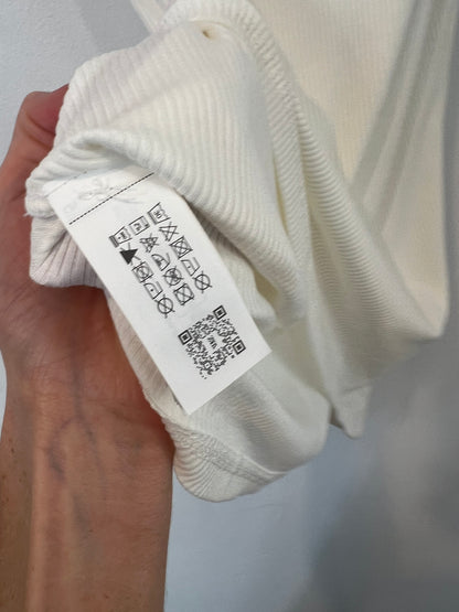 ZARA. Top blanco "pimiento"
