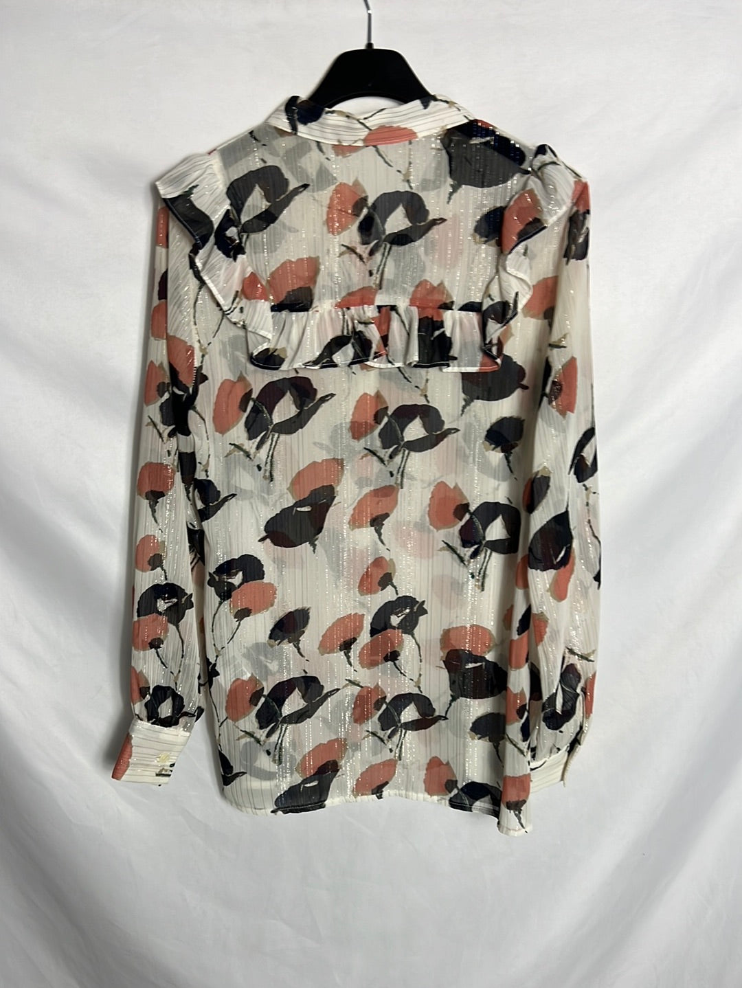 BDBA. Blusa semitransparente estampada . T 38