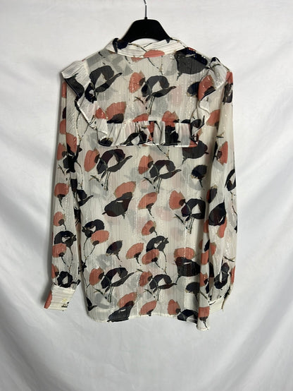 BDBA. Blusa semitransparente estampada . T 38