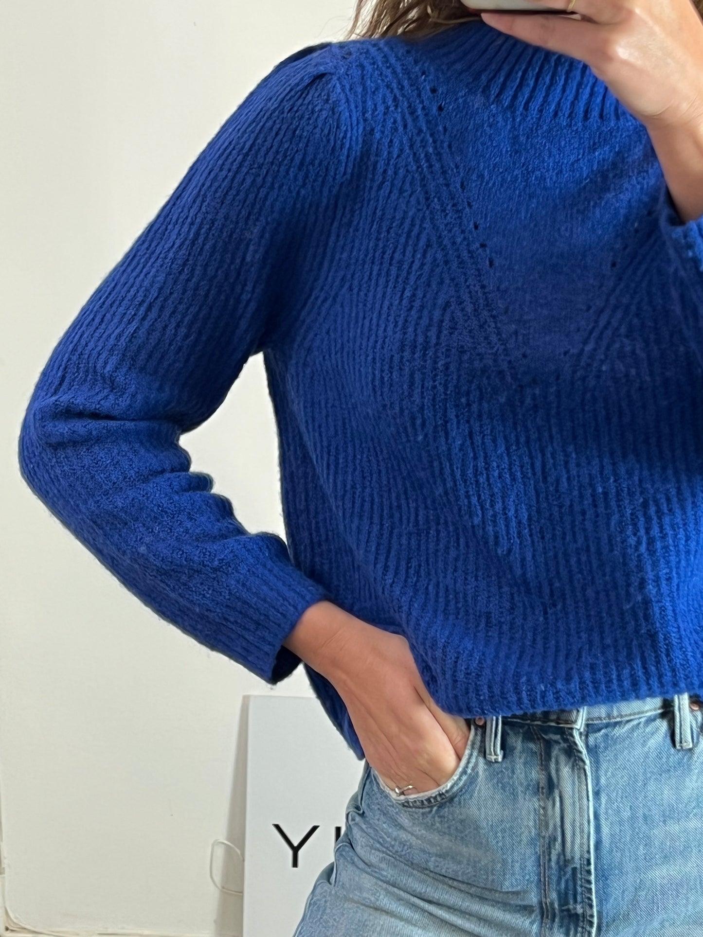 ADAM. Blue knitted sweater size 38