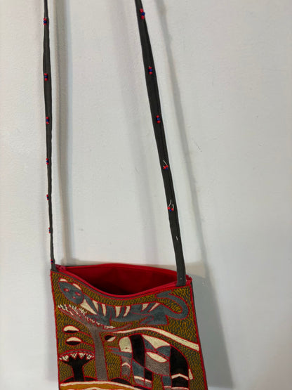 Bolso asa larga artesanal bordados