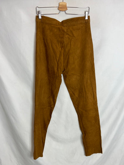 FACCIARO. Pantalones camel piel . T 44 (38)