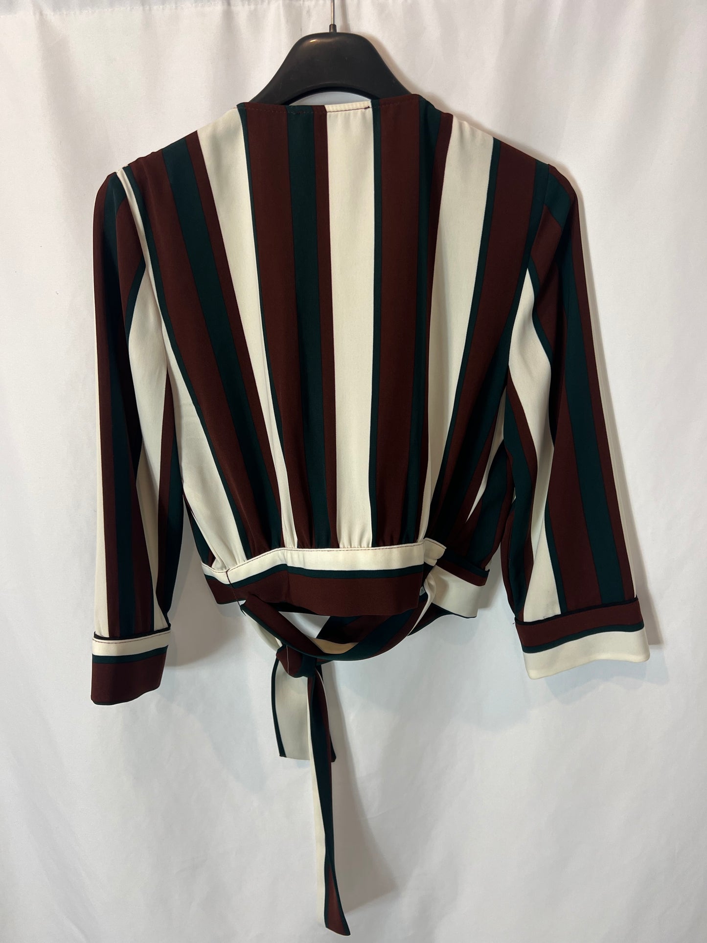BERSHKA. Striped wrap blouse. TM