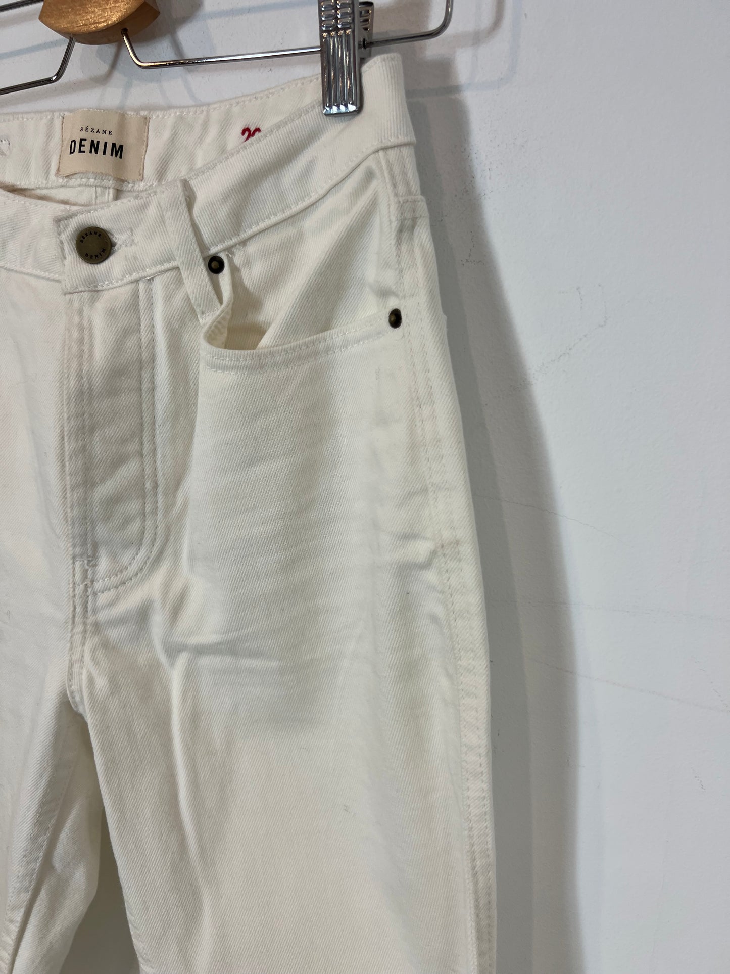 SEZANE. Pantalón blanco monfit T.26 (34)