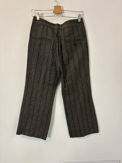 ISABEL MARANT. Pantalón  gris rayas burdeos mezcla