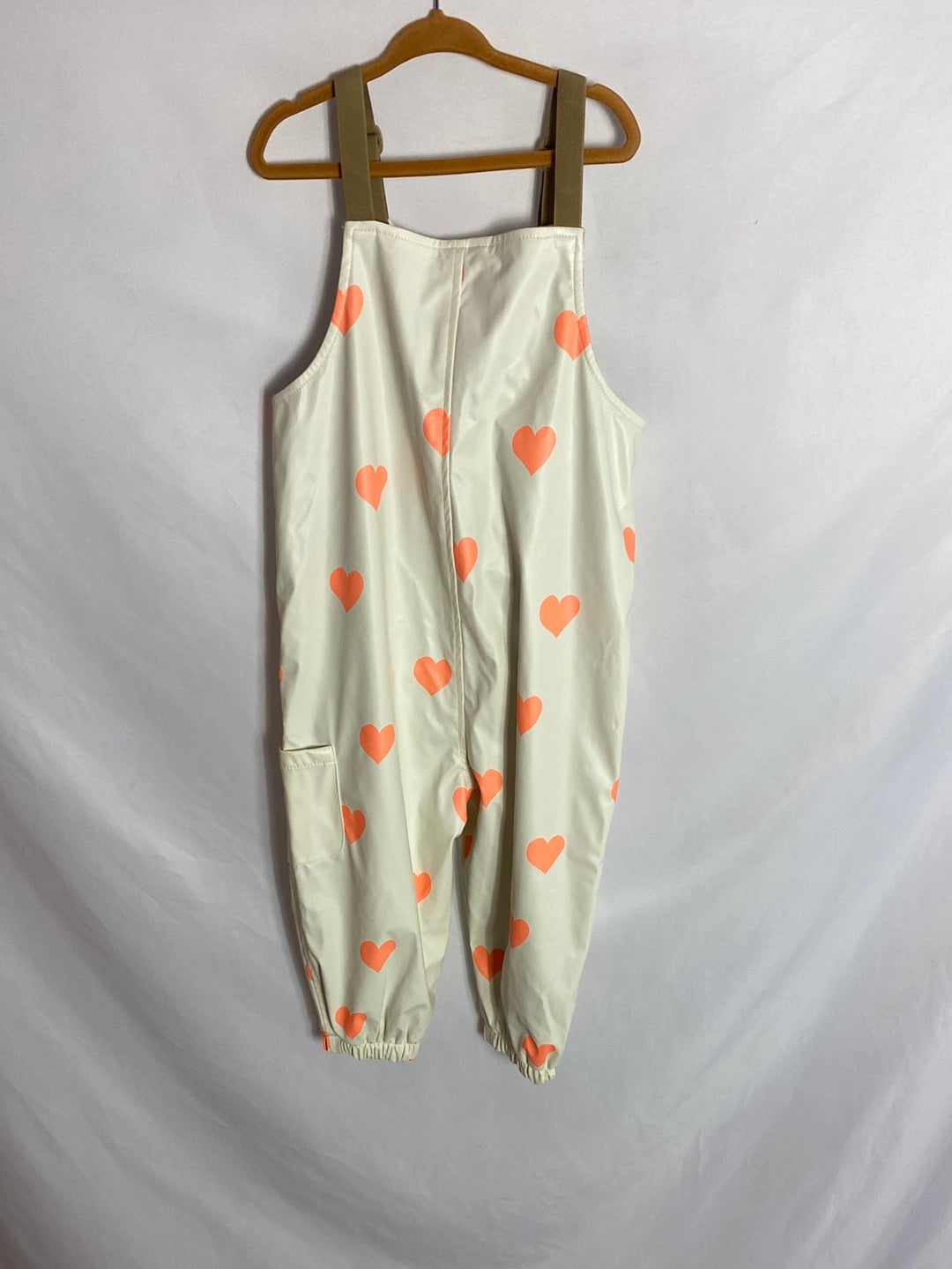 ZARA. Heart-shaped waterproof dungarees. 3/4 length.