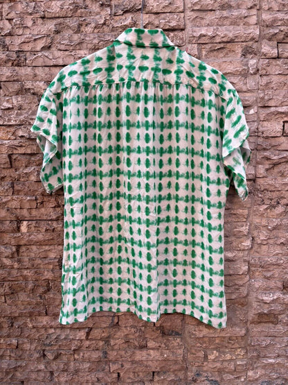 GERARD DAREL. Blusa fluida tonos verdes