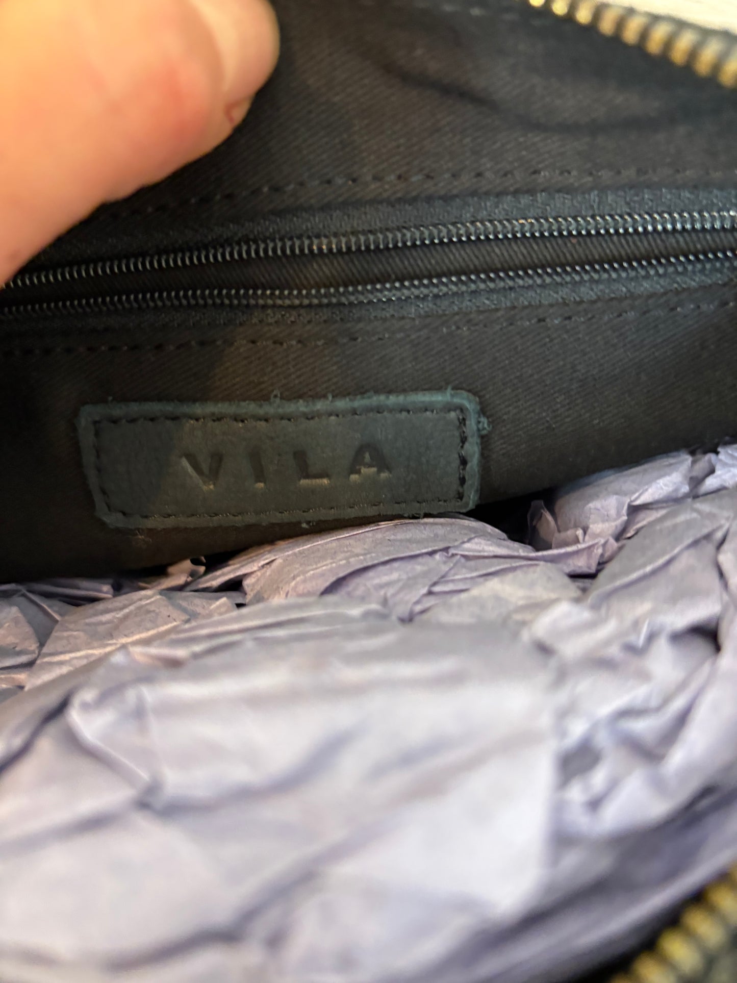 VILA. Glossy textured handbag