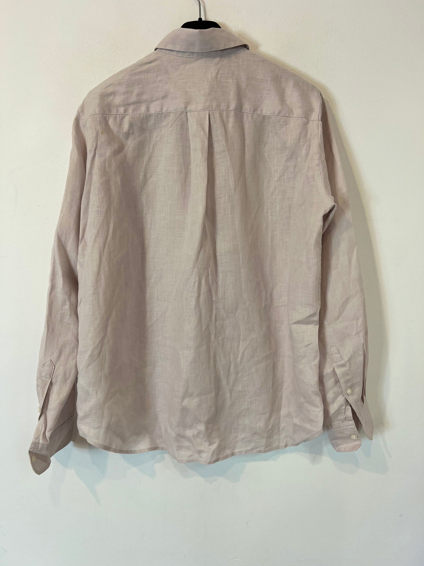 UNIQLO.Camisa malva lino. T.xs
