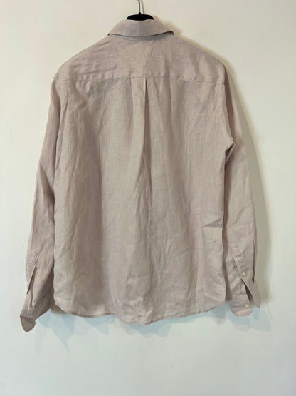 UNIQLO.Camisa malva lino. T.xs