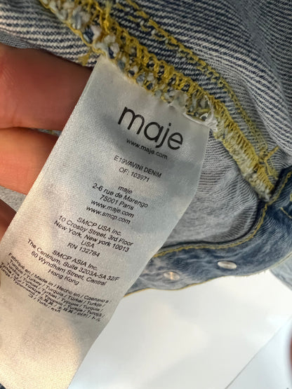 MAJE. Cazadora denim chapas T.36