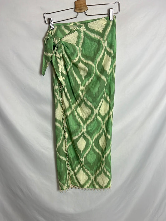 ZARA. Green tie-dye skirt T.xs