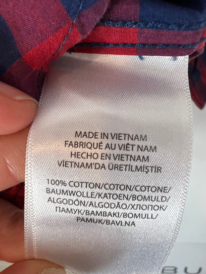 RALPH LAUREN. Camisa cuadros rojos y azules. T 2 años