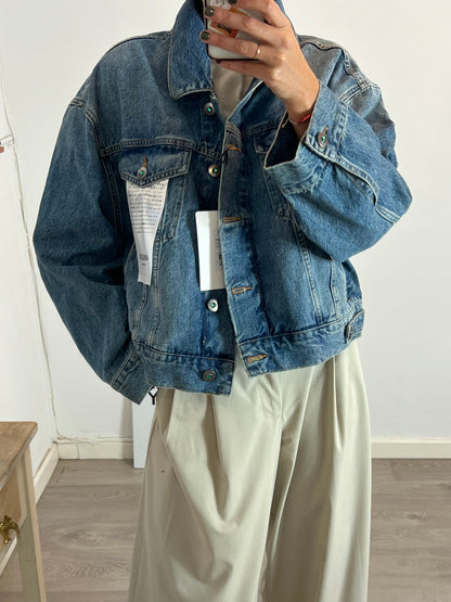 ANDESITES. Cazadora denim bordada. TU (M)