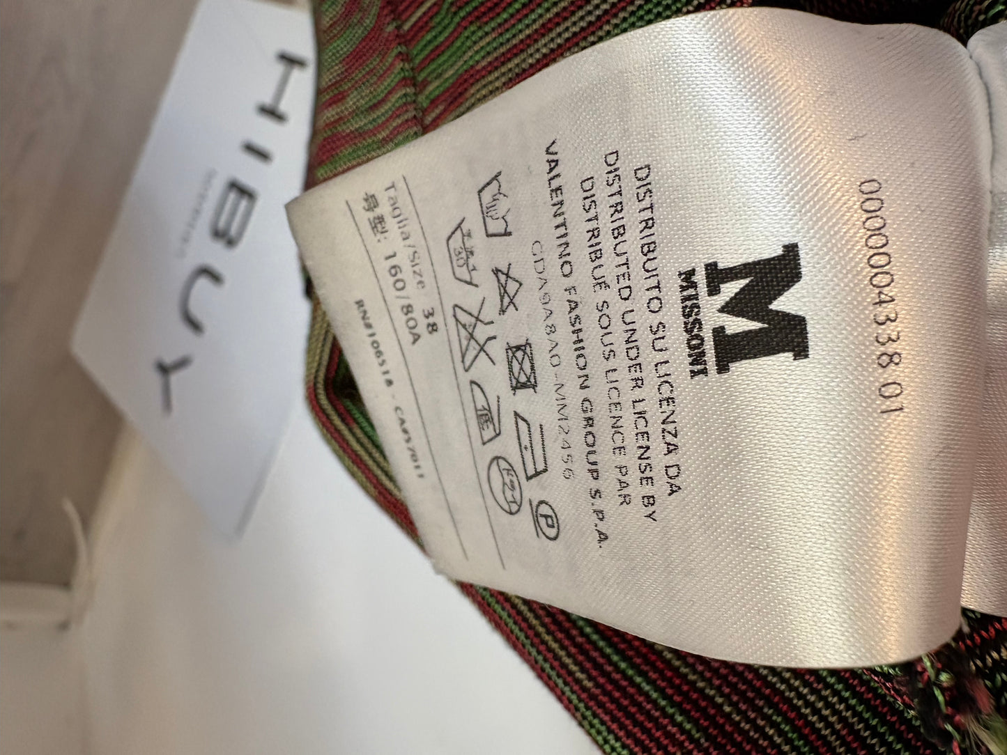 MISSONI. Vestido entallado abertura espalda. T 38 (XS)