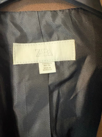 ZARA. Long pink ribbed poncho Tm