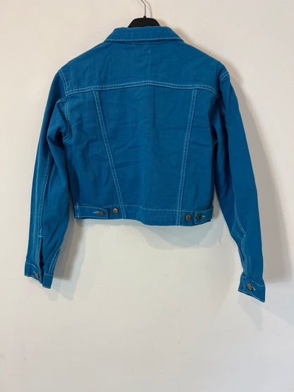 PINK WOMAN. Cazadora denim azul costuras (2 tallas disponibles)