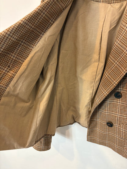 INTROPIA. Traje de chaqueta cuadros tonos beiges