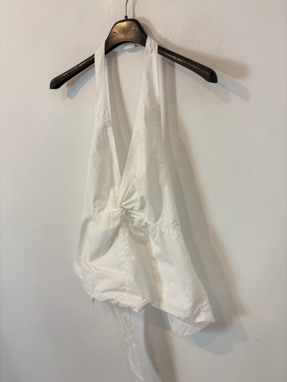 ZARA. Top blanco nudo