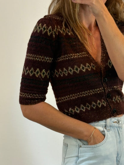 MASSIMO DUTTI. Short green skirt with pocket T.xs