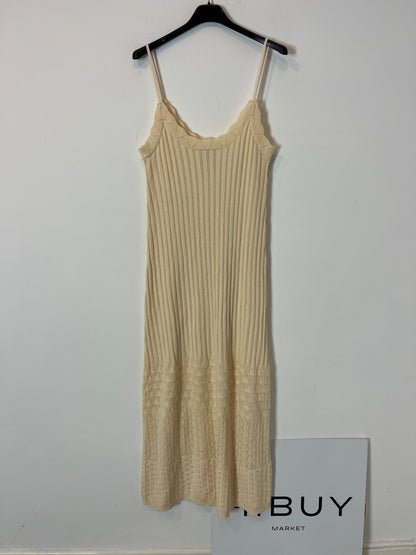 SCALPERS. Vestido largo punto beige T.l