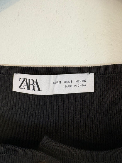 ZARA. Black stretch knit set. TS