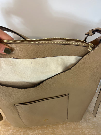 LATOUCHE. Bolso piel shopper beige oscuro