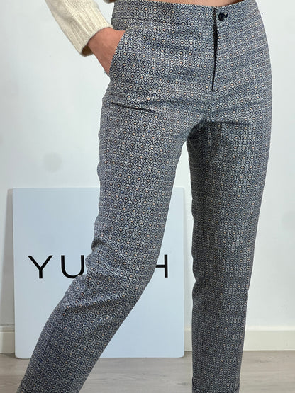 ETRO. Pantalón textura estampado geométrico. T 44(40)